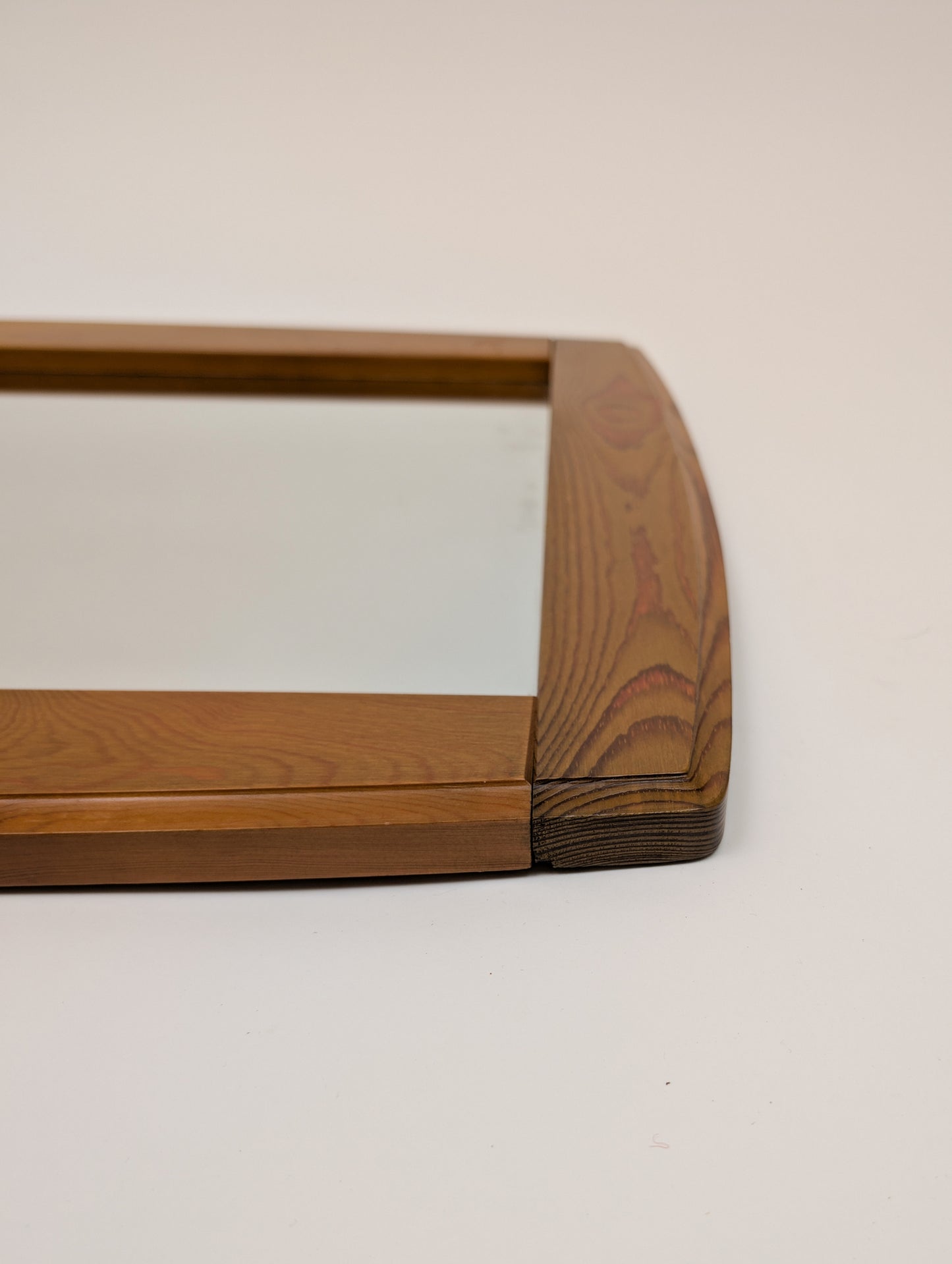 Mid-Century Rounded Rectangle Teak Mirror, Denmark