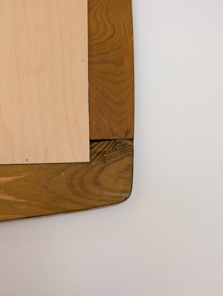 Mid-Century Rounded Rectangle Teak Mirror, Denmark