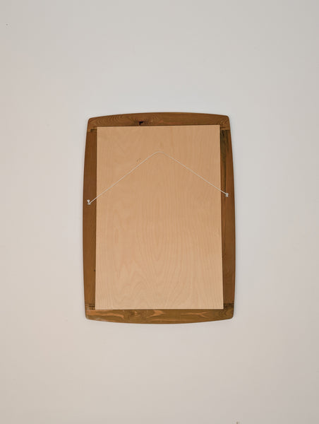Mid-Century Rounded Rectangle Teak Mirror, Denmark
