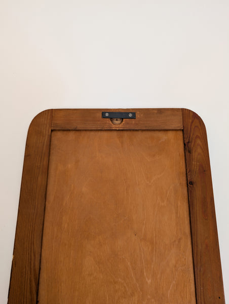 Mid-Century Modern Danish Design Rectangular Wood Framing Wall Mirror, 1960s