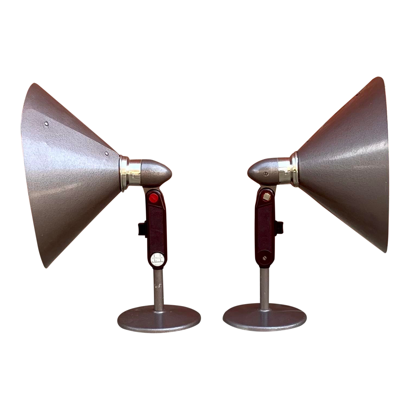 A Pair of 1960s East German Photo Lamps by Schiansky