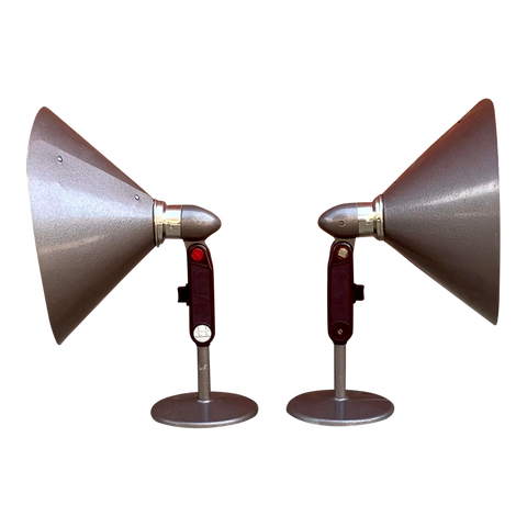 A Pair of 1960s East German Photo Lamps by Schiansky