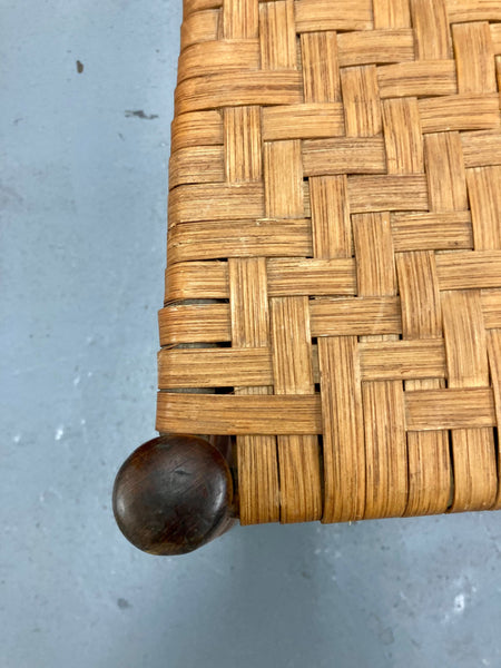 Antique Danish Rustic Shaker Style Woven Seat Chair