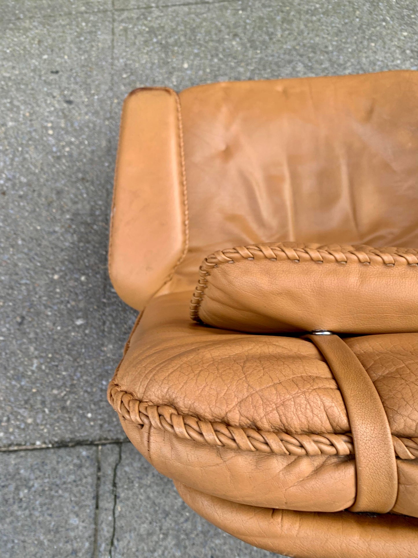 Danish Buffalo Leather Adjustable Armchair by M&s Mobler, 1960s