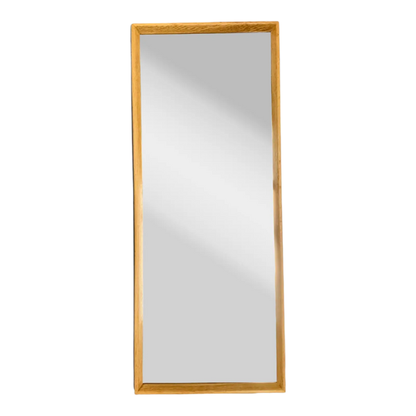 Danish Mid-Century Modern Oak Rectangular Wall Mirror