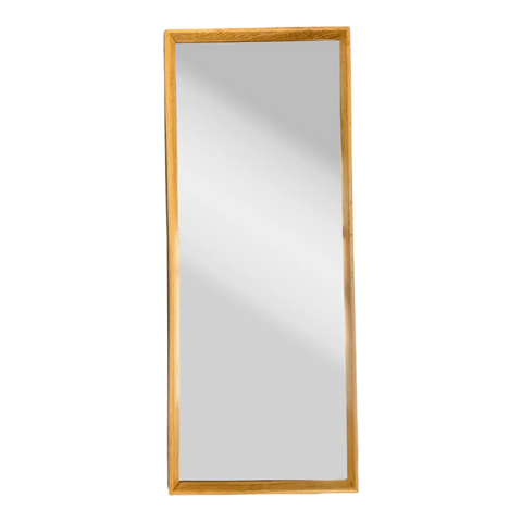 Danish Mid-Century Modern Oak Rectangular Wall Mirror