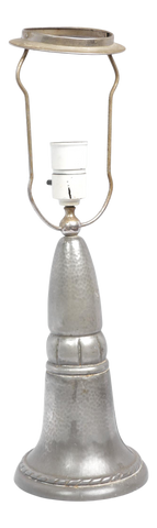 Early 20th Century Art Nouveau Hammered Tin Lamp, Denmark