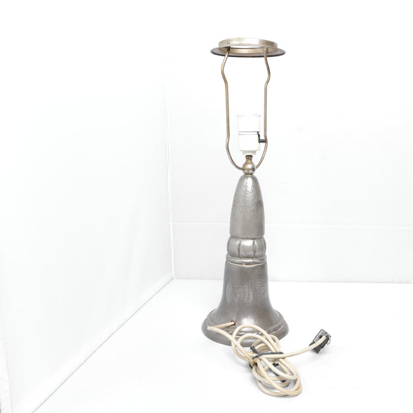 Early 20th Century Art Nouveau Hammered Tin Lamp, Denmark
