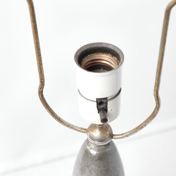 Early 20th Century Art Nouveau Hammered Tin Lamp, Denmark