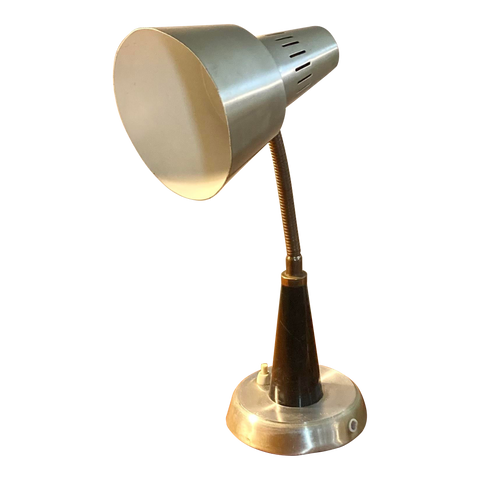 Grey Industrial Gooseneck Table Lamp, 1960s