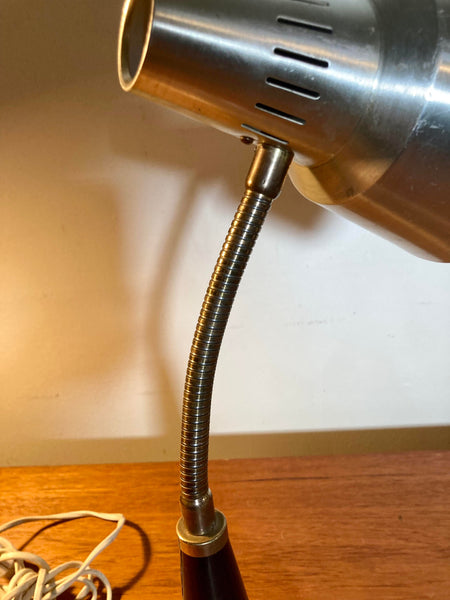 Grey Industrial Gooseneck Table Lamp, 1960s