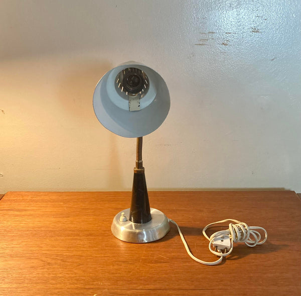 Grey Industrial Gooseneck Table Lamp, 1960s