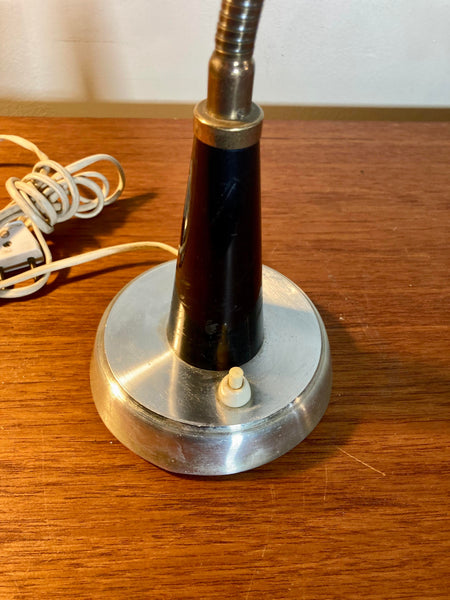 Grey Industrial Gooseneck Table Lamp, 1960s