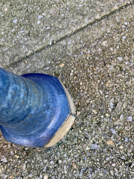 Danish Blue Stoneware Table Lamps by Marianne Starck for Michael Andersen