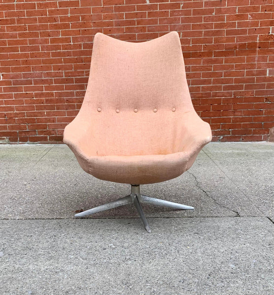 Mid Century Swivel Office Desk Lounge Chair by Hw Klein for Brahmin Mobelfabrik