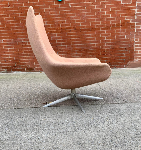 Mid Century Swivel Office Desk Lounge Chair by Hw Klein for Brahmin Mobelfabrik