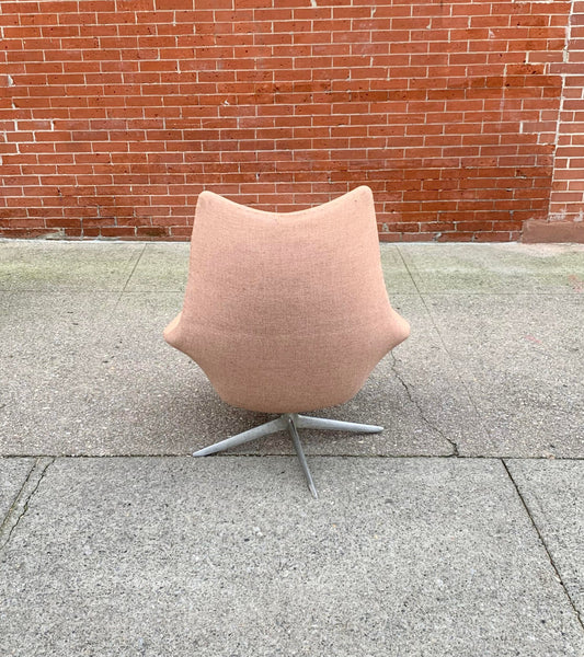 Mid Century Swivel Office Desk Lounge Chair by Hw Klein for Brahmin Mobelfabrik