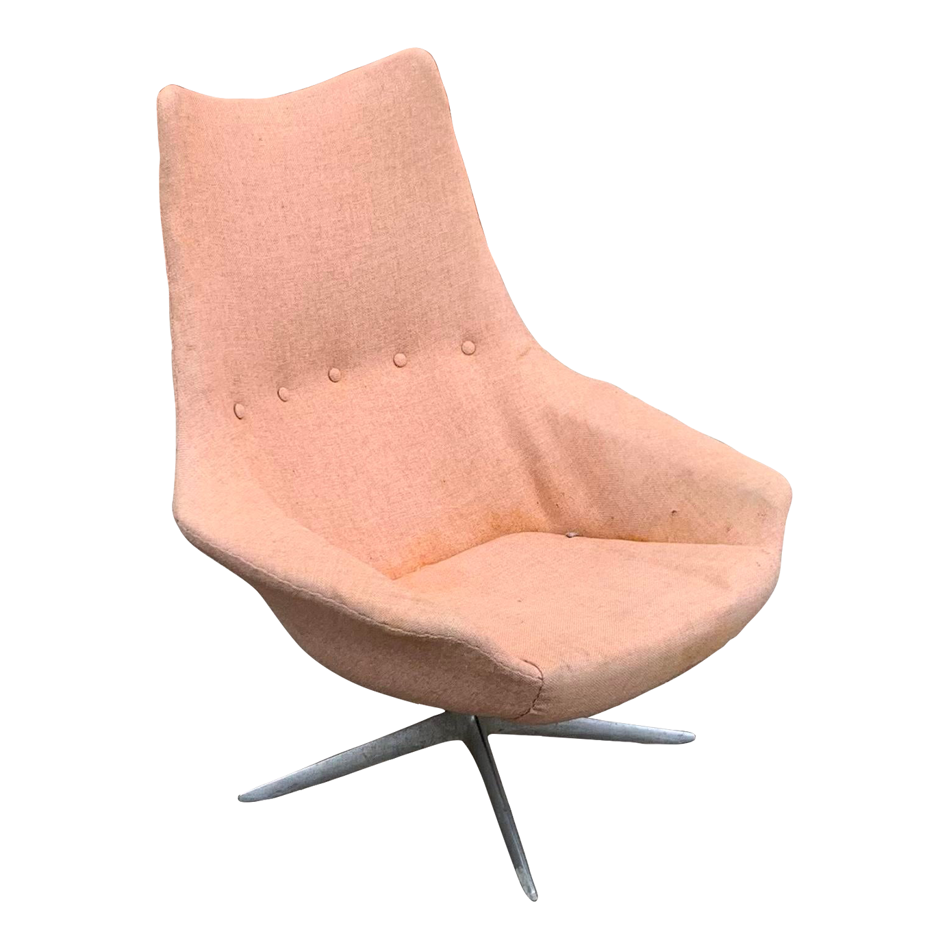 Mid Century Swivel Office Desk Lounge Chair by Hw Klein for Brahmin Mobelfabrik