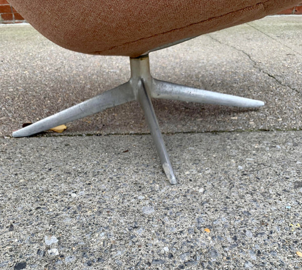 Mid Century Swivel Office Desk Lounge Chair by Hw Klein for Brahmin Mobelfabrik
