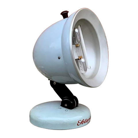 Mid-Century Vintage Quartz Lamp Sunlight Facial Tan R Dr. Müller Blue
