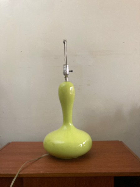 Mid-Century Yellow Ceramic Table Lamp