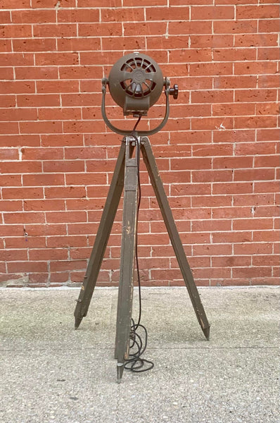 Midcentury Theatre Stage Movie Light on Tripod by Rank Strand Patt.123