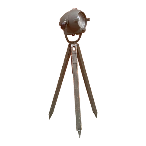 Midcentury Theatre Stage Movie Light on Tripod by Rank Strand Patt.123