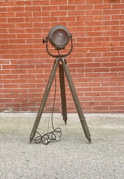 Midcentury Theatre Stage Movie Light on Tripod by Rank Strand Patt.123