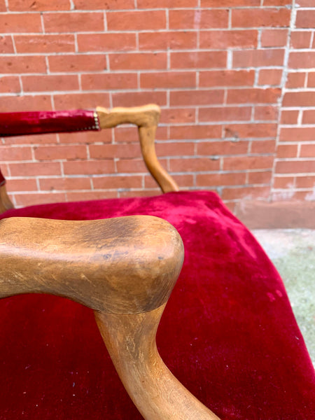 Pair of Antique Os De Mouton Arm Chairs