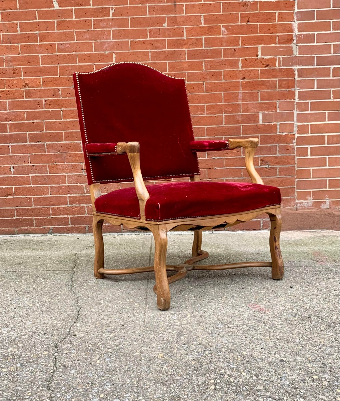 Pair of Antique Os De Mouton Arm Chairs