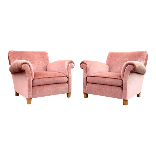 Vintage Scandinavian Art Deco Lounge Chairs - Set of 2