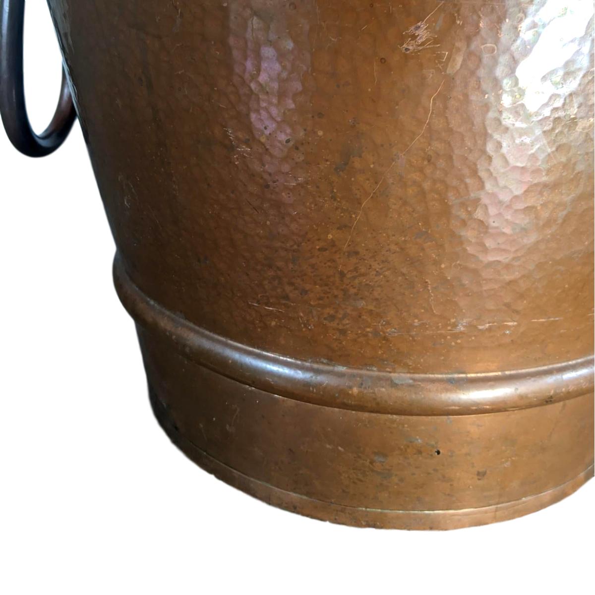 19th Century French Brass Cauldron