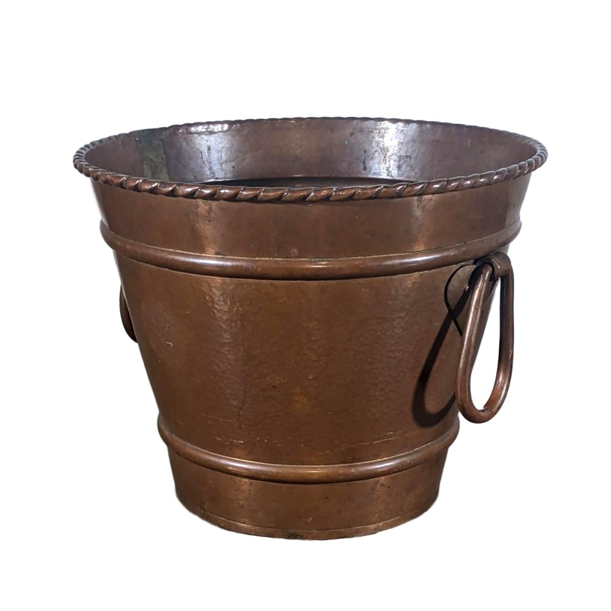 19th Century French Brass Cauldron