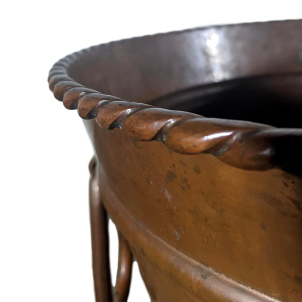 19th Century French Brass Cauldron
