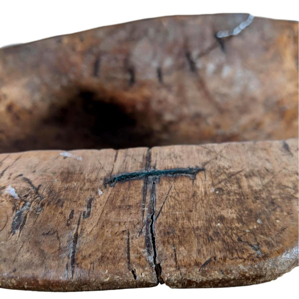 19th Century French Wooden Dough Bowl