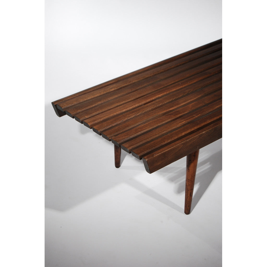 Slated Wodden Bench (Aged Walnut)