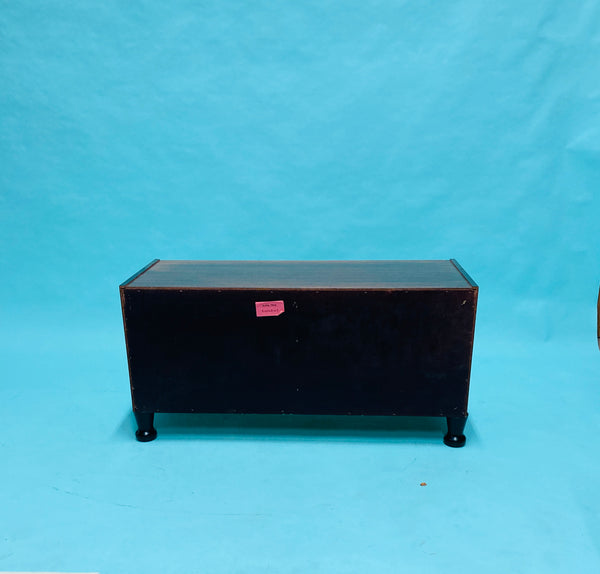 Swedish mid-century  rosewood credenza with glass bottle doors