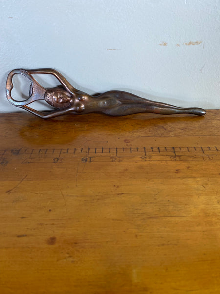Art Deco Brass Lady Bottle Opener