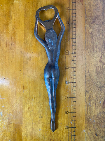 Art Deco Brass Lady Bottle Opener