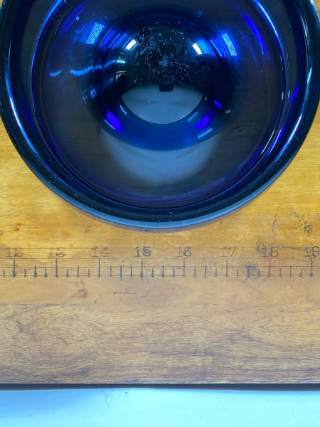 1955 Per Lütken for Holmegaard Smoky Blue Glass "Fried Egg" Ash Receiver