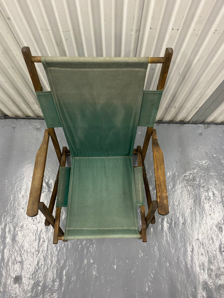 Vintage Green Folding Deck Chair