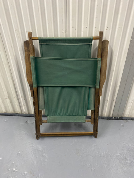 Vintage Green Folding Deck Chair