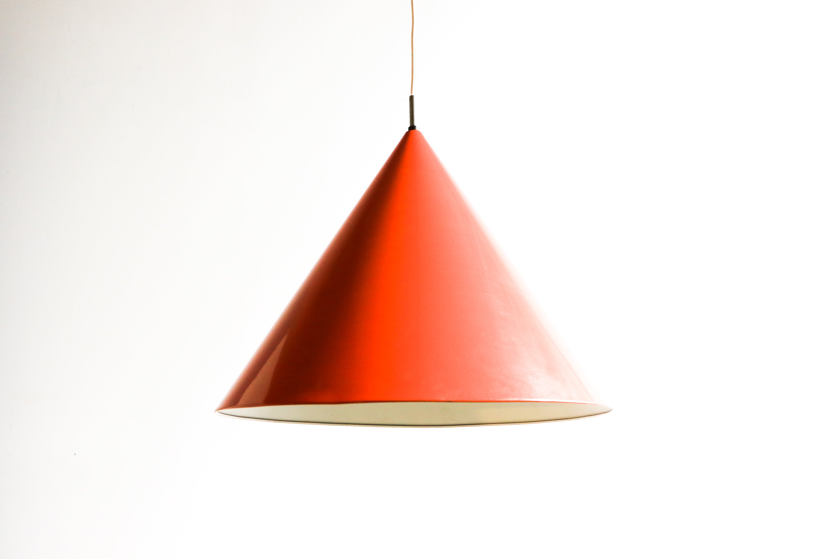 1960s Mid-Century Orange Billiard Pendant by Arne Jacobsen for