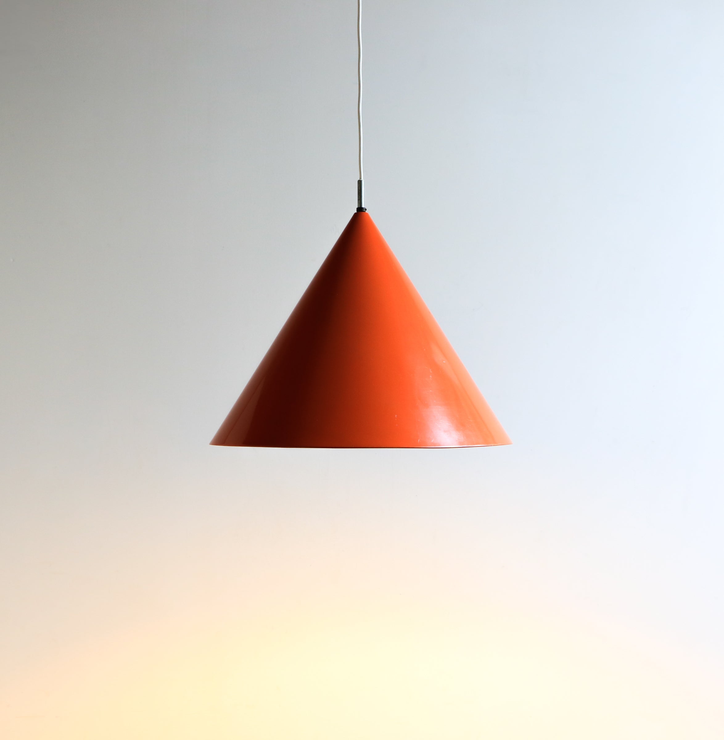 1960s Mid-Century Orange Billiard Pendant by Arne Jacobsen for