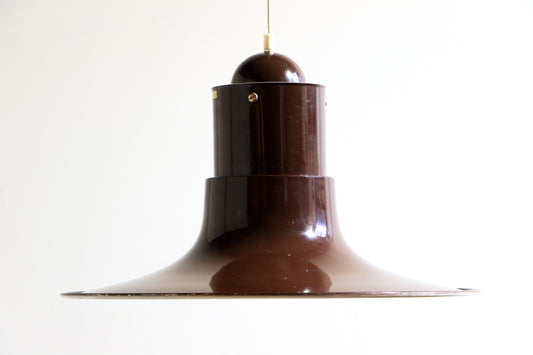 Fluted Brown Hanging Lamp
