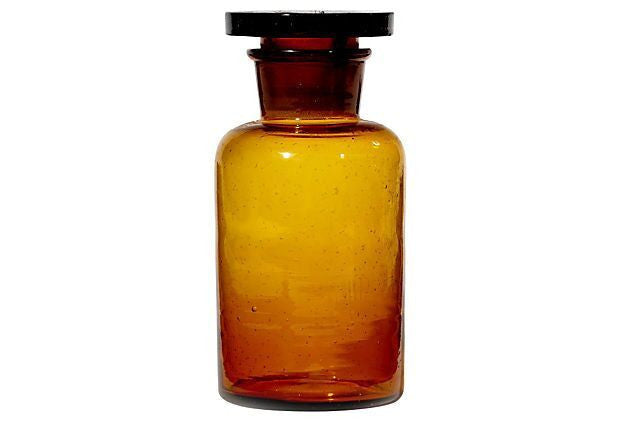 Iodine Dyed Glass Bottle