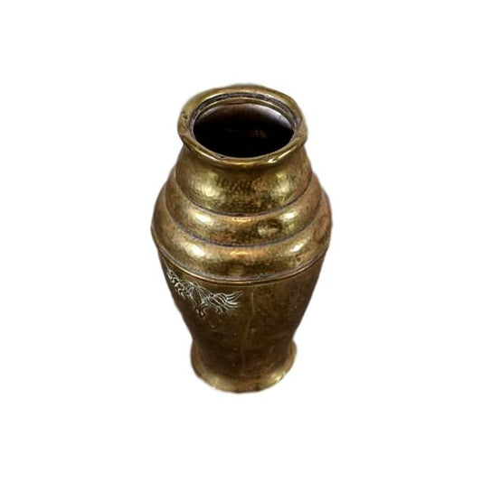 Brass Antique Vase With Pairs of Flower