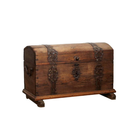 Danish 18th Century Oak Baroque Chest