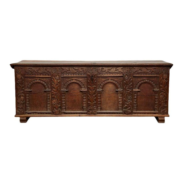 Early 18th Century Danish Carved Trunk
