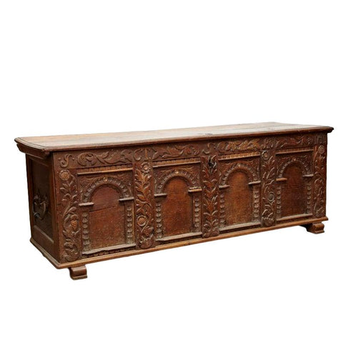 Early 18th Century Danish Carved Trunk